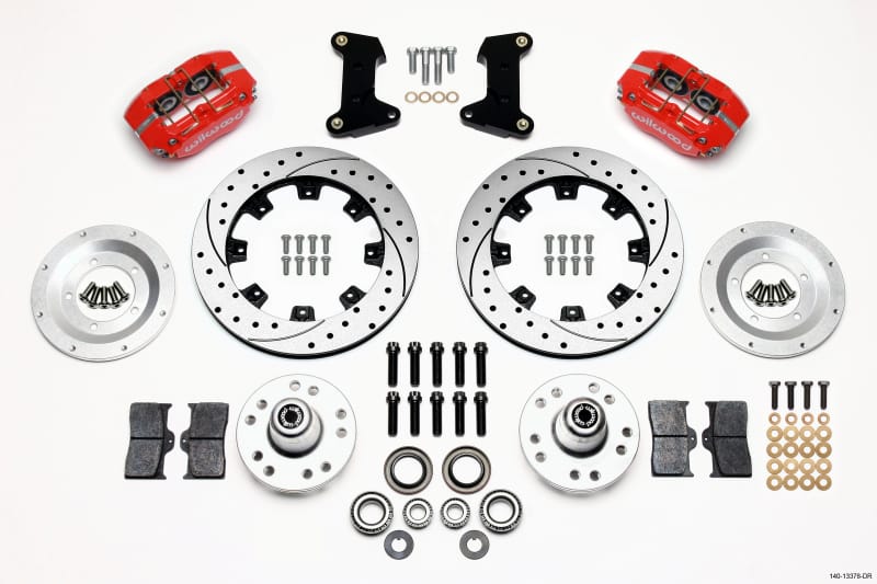 Wilwood — KIT,FRONT,MUSTANG II,74-78,DP-DB,12.19 ROTOR,VENTED,DRILLED,RED