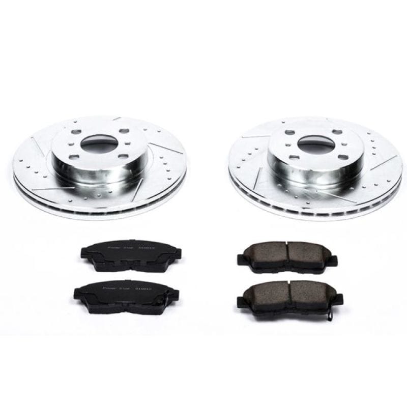 PowerStop — Z23 Daily Driver Carbon-Fiber Ceramic Brake Pad and Drilled & Slotted Rotor Kit