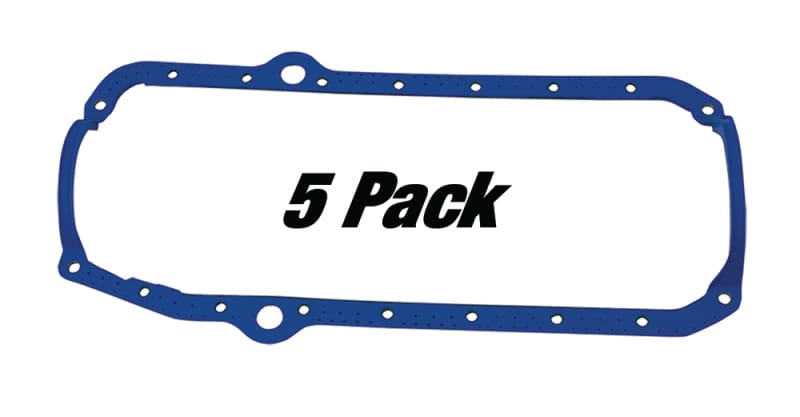 Moroso — Moroso Pre-1985 Small Block Chevrolet Oil Pan Gasket - One Piece - Reinforced Steel (5 Pack)