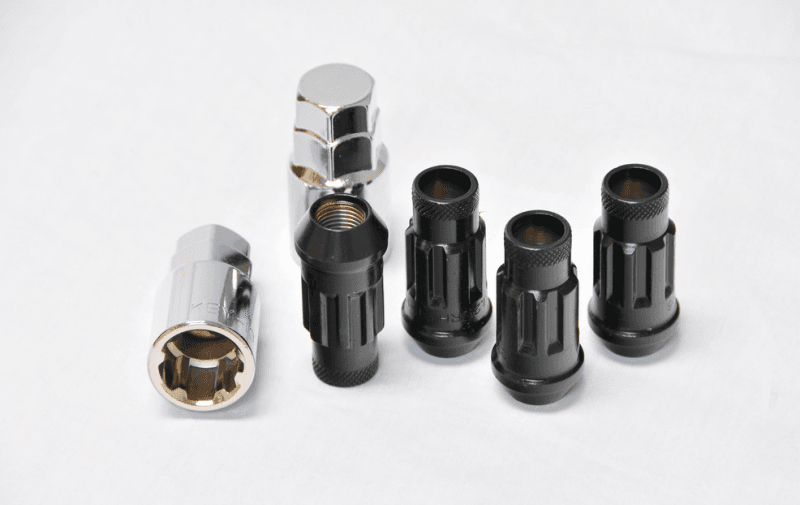 Wheel Mate — Wheel Mate Monster Open End Lug Nut Set of 4 - Black 1/2in