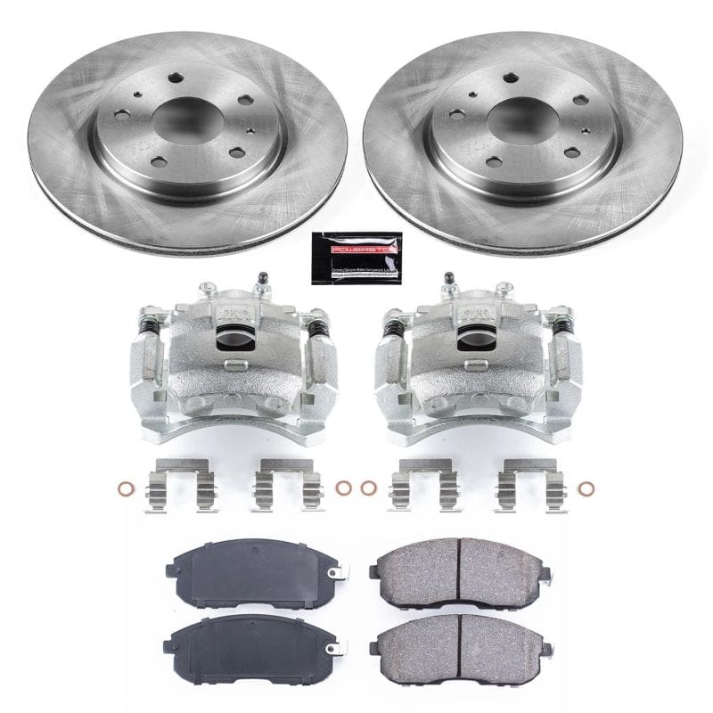 PowerStop — OE Stock Replacement Low-Dust Ceramic Brake Pad, Rotor and Caliper Kit
