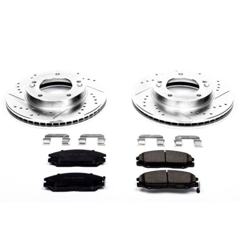 PowerStop — Z23 Daily Driver Carbon-Fiber Ceramic Brake Pad and Drilled & Slotted Rotor Kit