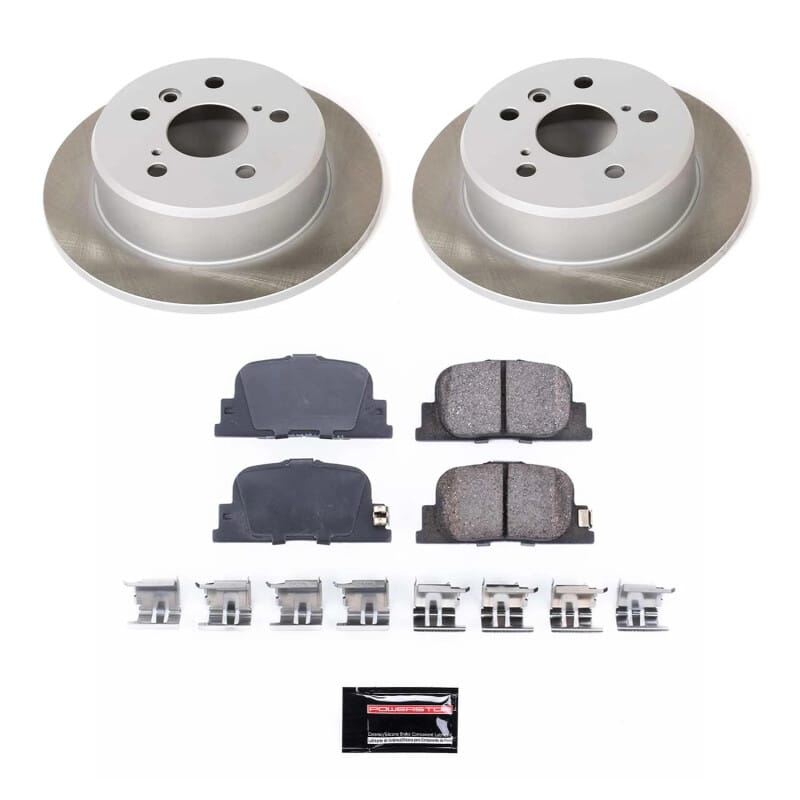 PowerStop — Semi-Coated Rotor and Low-Dust Ceramic Brake Pad Kit