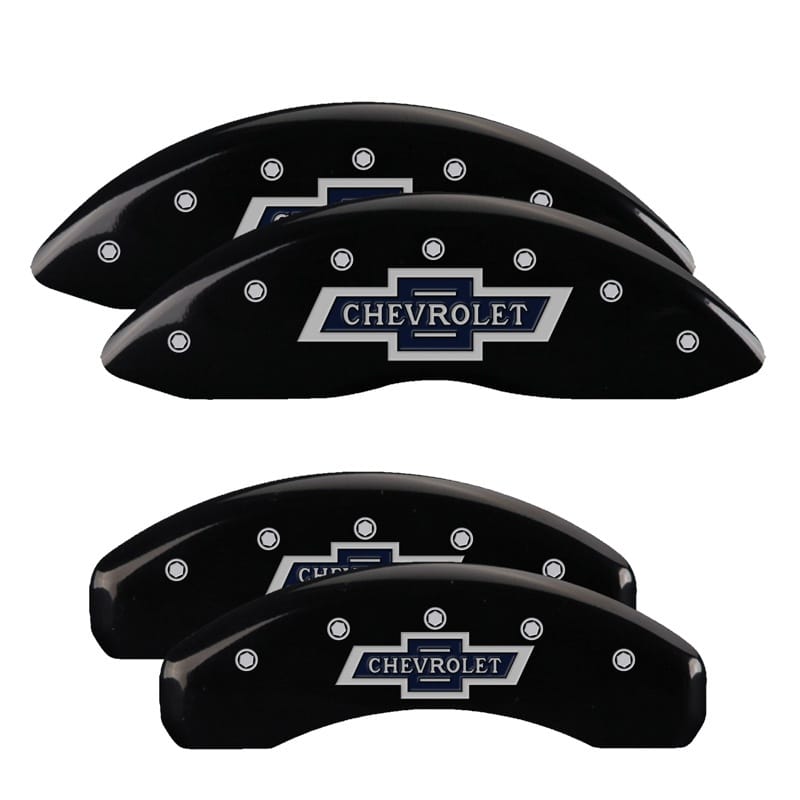 MGP — Set of 4 caliper covers, Engraved Front and Rear: 100 Anniversary logo, Black po