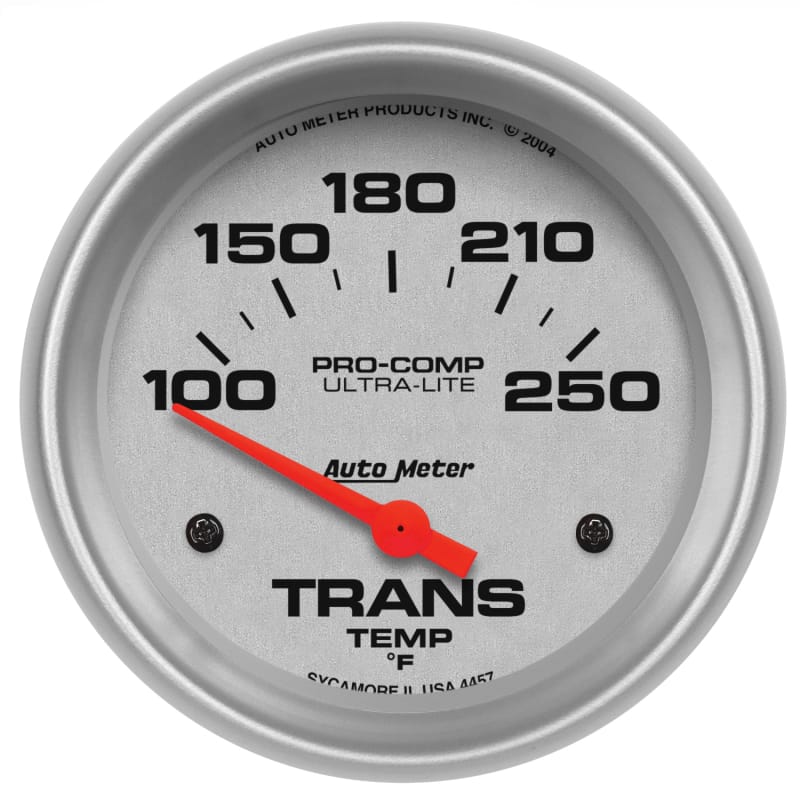 AutoMeter — GAUGE, TRANSMISSION TEMP, 2 5/8" , 100-250 Degrees F, ELECTRIC, ULTRA-LITE