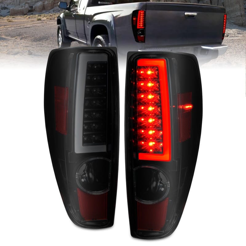 ANZO — ANZO 2004-2012 Chevrolet Colorado/ GMC Canyon LED Tail Lights w/ Light Bar Black Housing Smoke Lens
Tail Light Set