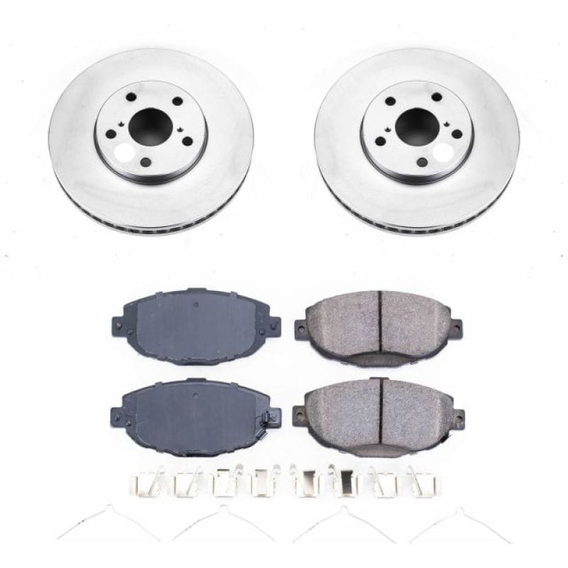 PowerStop — Genuine Geomet Coated Rotor and Low-Dust Ceramic Brake Pad Kit