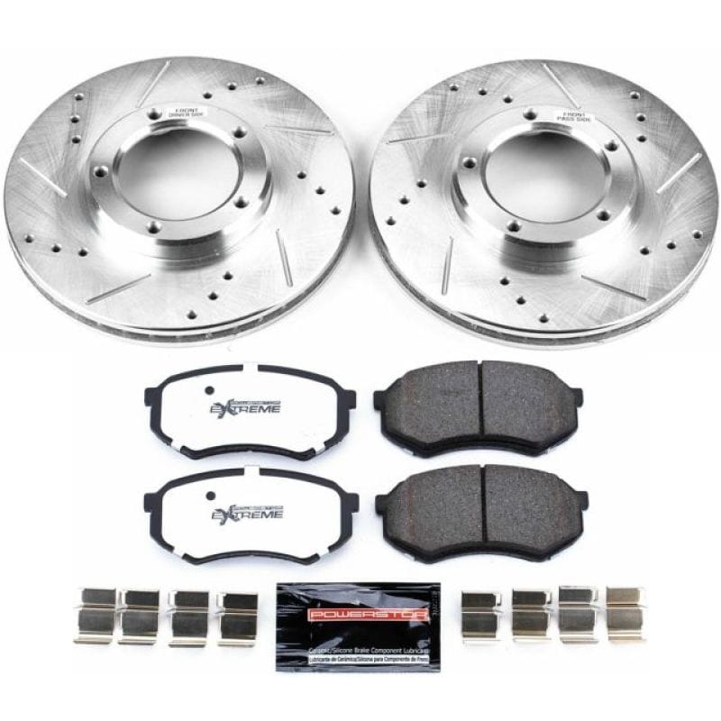 PowerStop — Z36 Truck and SUV Carbon-Fiber Ceramic Brake Pad and Drilled & Slotted Rotor Kit