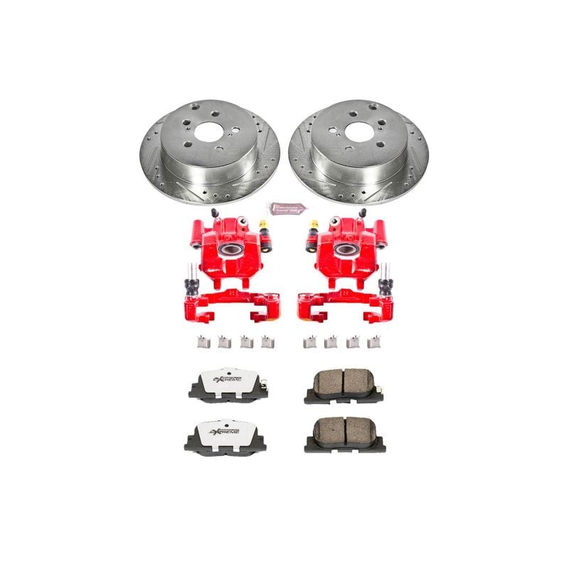 PowerStop — Z26 Street Performance Ceramic Brake Pad, Drilled Slotted Rotor, and Caliper Kit