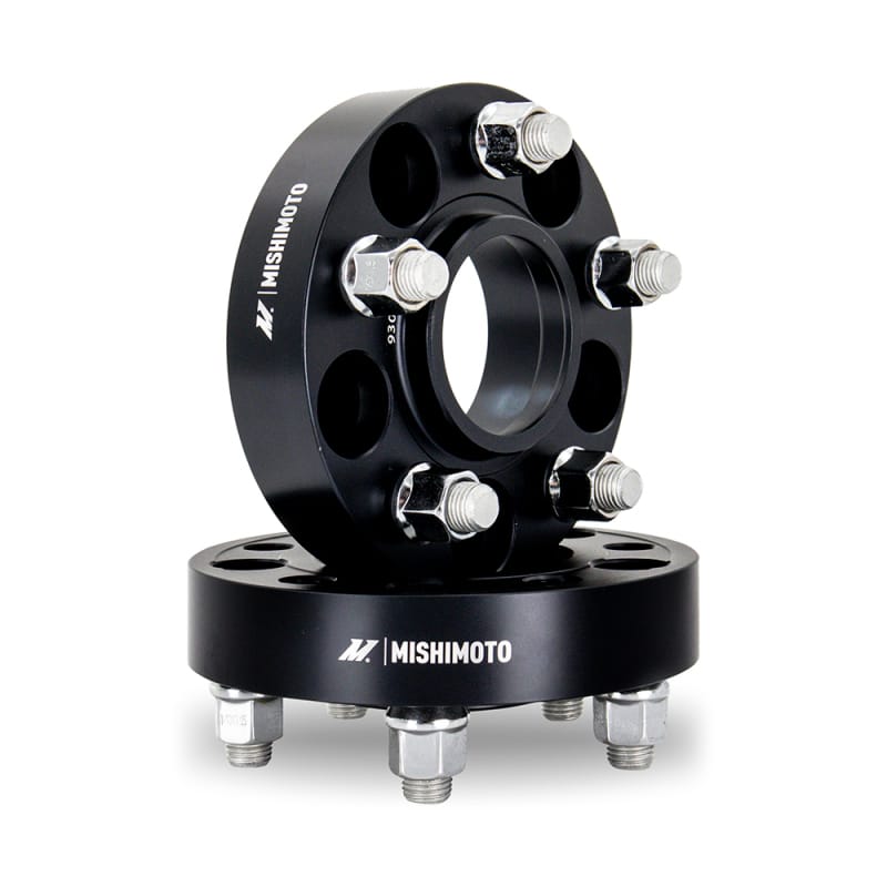Mishimoto — Wheel Spacers, Black, 5x100, 56.1 Center Bore, M12x1.25, 25mm
