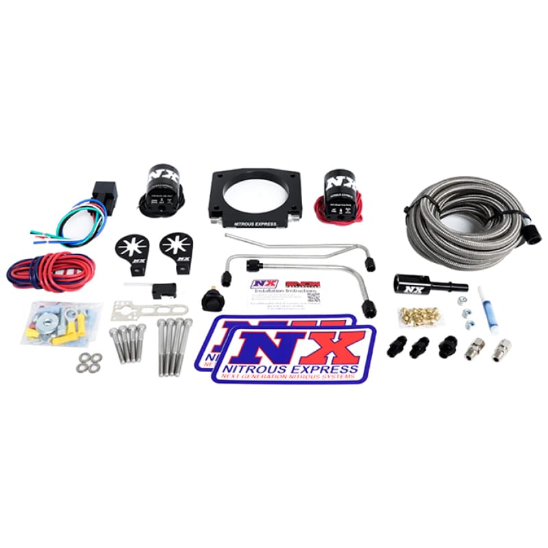 Nitrous Express — Nitrous Express LS Single Entry 90mm Plate Hardline System (50-400hp) w/No Bottle
Injection System Kit