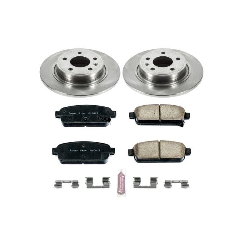 PowerStop — OE Stock Replacement Low-Dust Ceramic Brake Pad and Rotor Kit