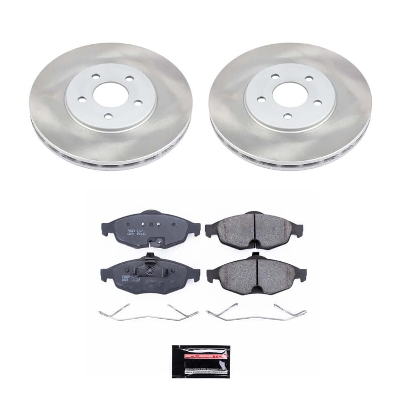 PowerStop — Semi-Coated Rotor and Low-Dust Ceramic Brake Pad Kit