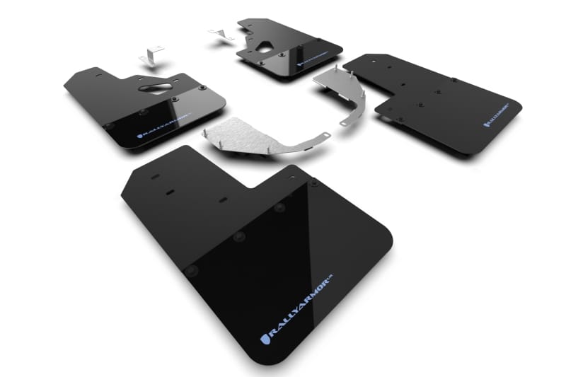 Rally Armor — Black Mud Flap/Area Blue Logo