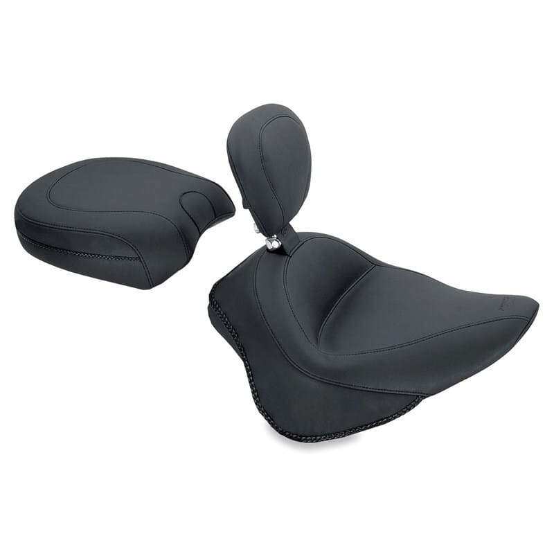 Mustang Motorcycle — Mustang 11-13 Harley Blackline,12-17 Slim/Slim S Wide Vint Touring Recessed Passenger Seat - Black