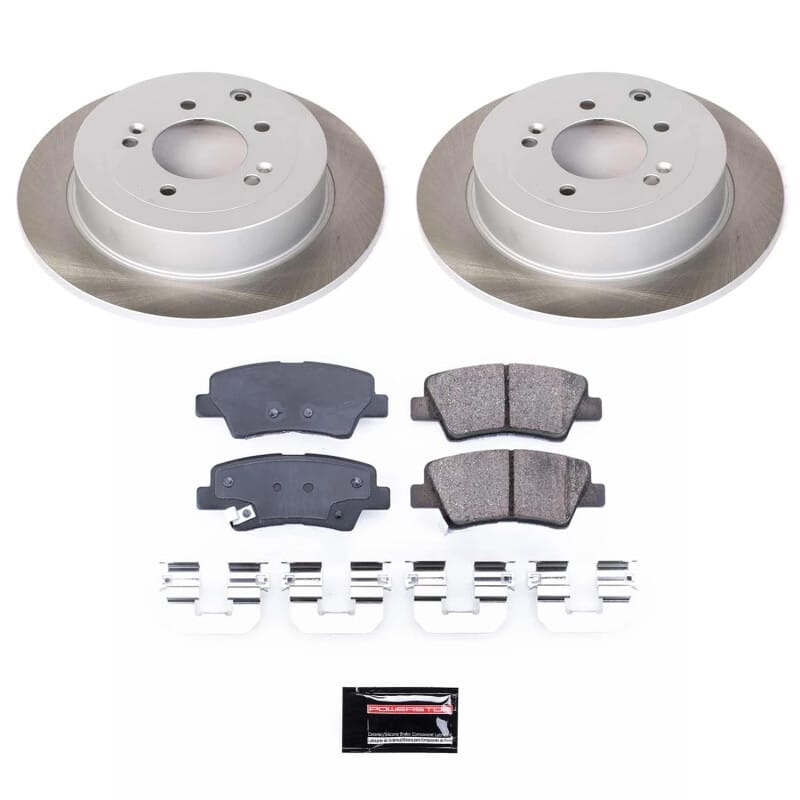 PowerStop — Semi-Coated Rotor and Low-Dust Ceramic Brake Pad Kit