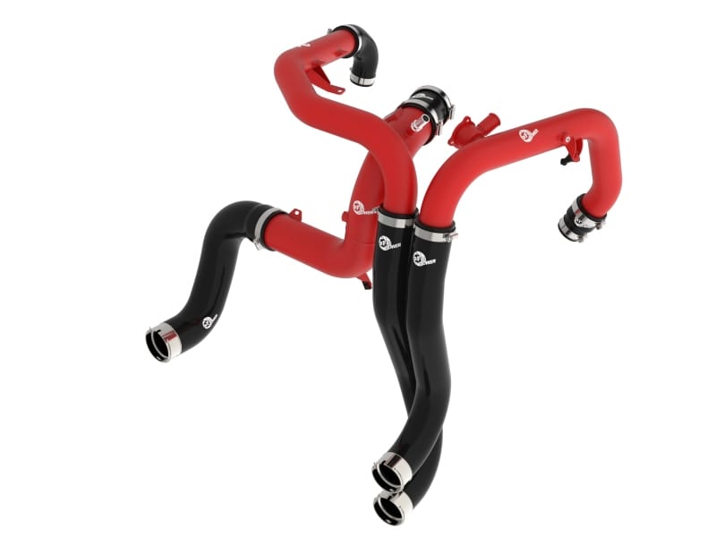 aFe — BladeRunner 2-1/4 IN & 3 IN Aluminum Hot and Cold Charge Pipe Kit Red