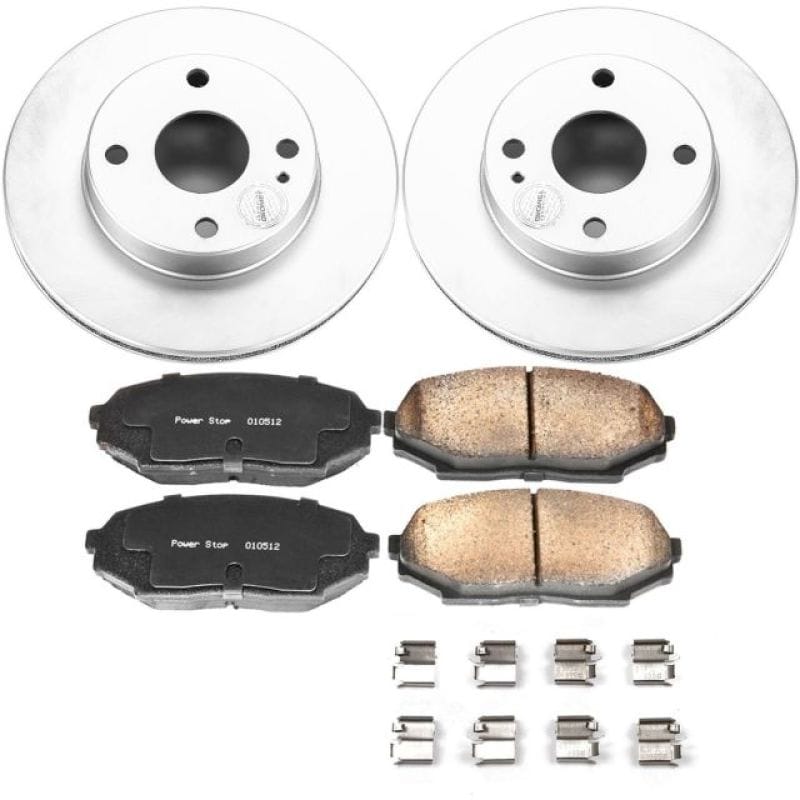PowerStop — Genuine Geomet Coated Rotor and Low-Dust Ceramic Brake Pad Kit