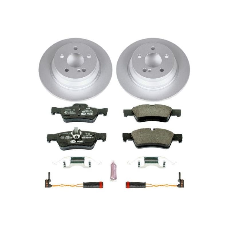 PowerStop — Genuine Geomet Coated Rotors, ECE-R90 Brake Pads + Hardware Kit