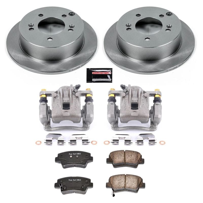 PowerStop — OE Stock Replacement Low-Dust Ceramic Brake Pad, Rotor and Caliper Kit