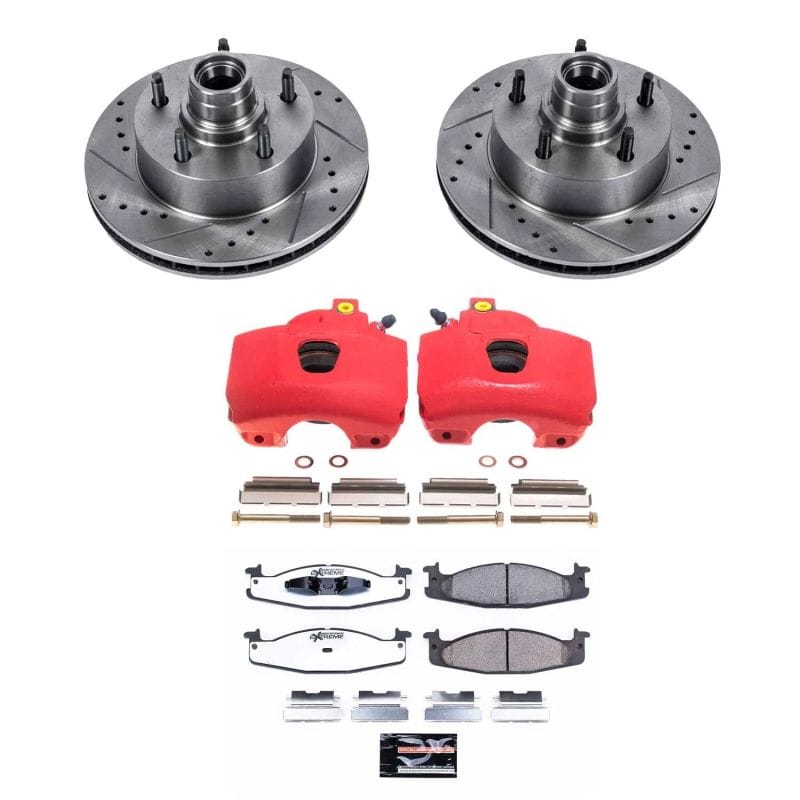 PowerStop — Z36 Truck and SUV Ceramic Brake Pad, Drilled & Slotted Rotor, and Caliper Kit