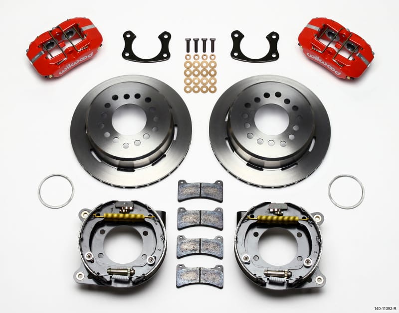 Wilwood — KIT,REAR,DISC/DRUM,BIG FORD,NEW STYLE 2.50 OFF,STAGG MT,1PC 11.00,RED