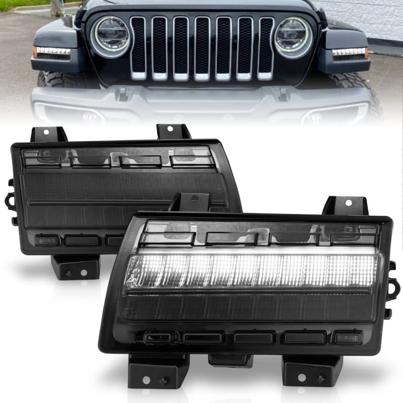 ANZO — ANZO 2018-2021 Jeep Wrangler LED Side Markers Chrome Housing Smoke Lens w/ Seq. Signal Low Config
TurnSignalPkLtAssy
SideMrkrLghtAssy