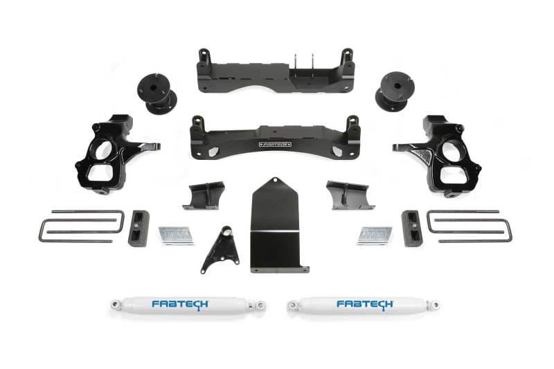 Fabtech — 4" BASIC SYS W/ PERF SHKS 14-18 GM C/K1500 P/U W/ OE FORG STL UCA
Basic Lift System w/Shocks