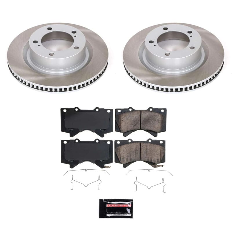 PowerStop — Semi-Coated Rotor and Low-Dust Ceramic Brake Pad Kit