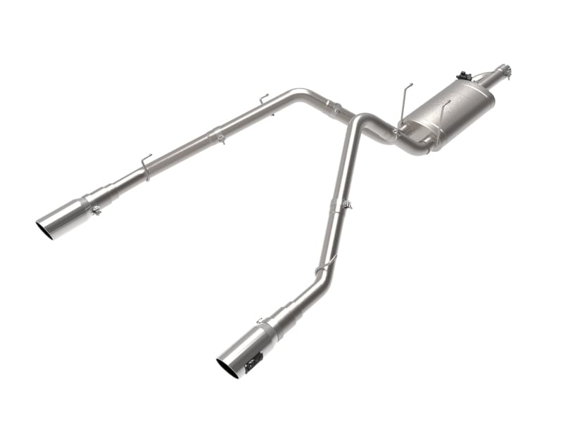 aFe — Gemini XV 3 IN 304 Stainless Steel Cat-Back Exhaust System w/ Cut-Out Polished