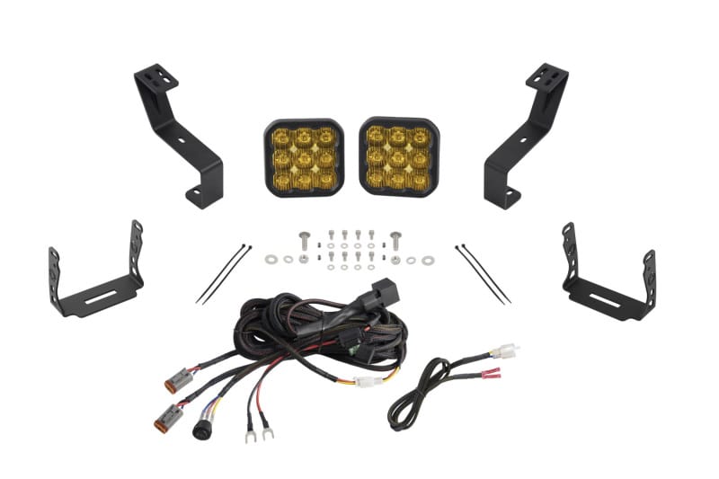 Diode Dynamics — Diode Dynamics SS5 Bumper LED Pod Light Kit for 2019-Present Ram - Yellow Pro Driving