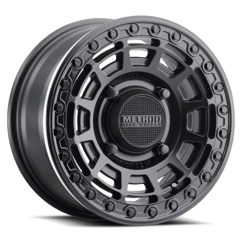 Method Wheels — Method MR415 Beadlock 15x10 / 6+4/25mm Offset / 4x136 / 106 CB Matte Black Wheel - Gloss Black Ring