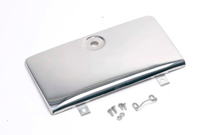Kentrol — Kentrol 72-86 Jeep CJ Glove Box Door Use with OE Key Lock - Polished Silver