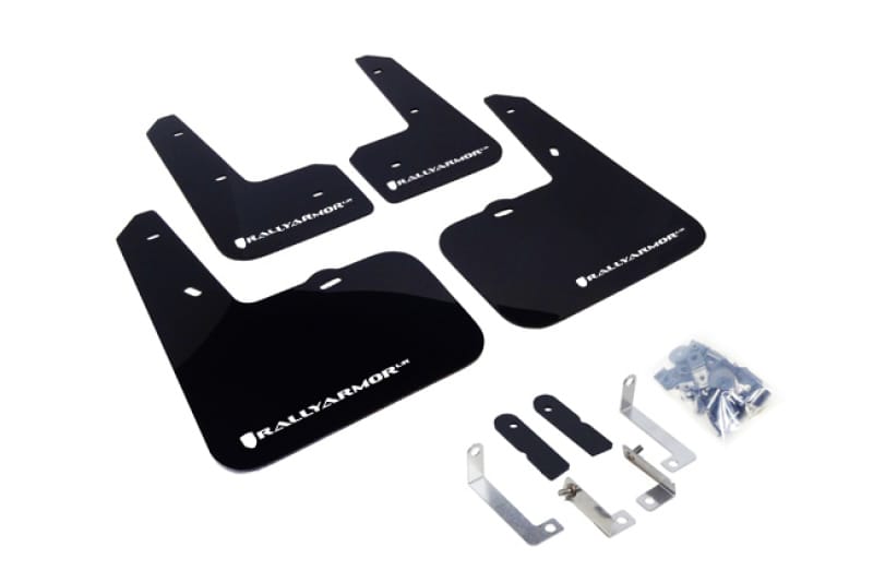 Rally Armor — Black Mud Flap/White Logo