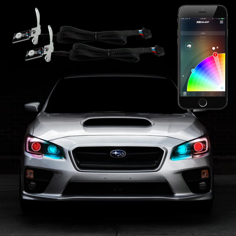 XKGLOW — XK Glow 2xRGB Demon Eye Million Color XKGLOW Smartphone App Controlled Kit