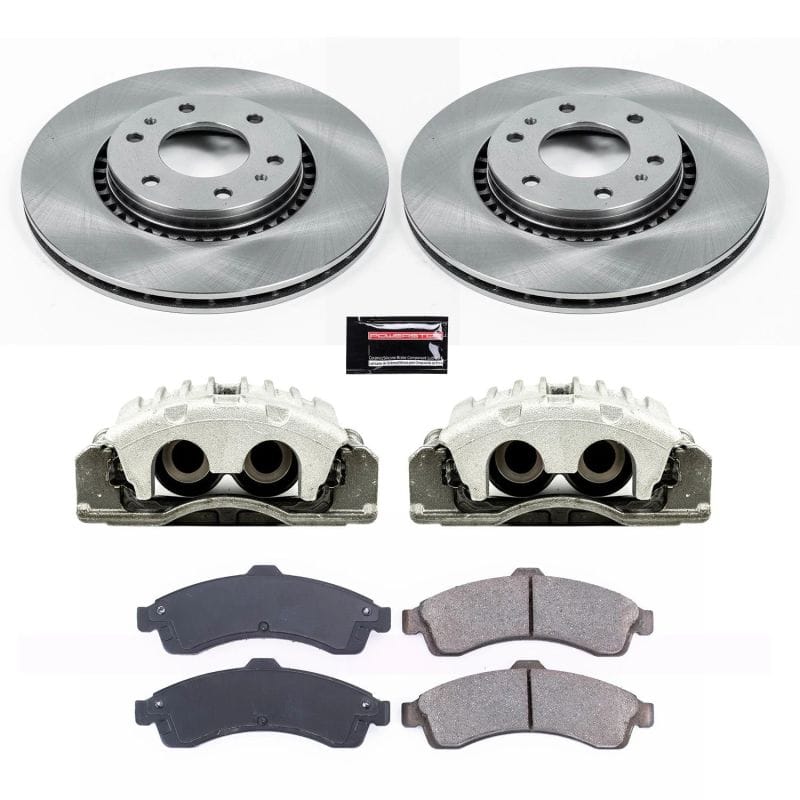 PowerStop — OE Stock Replacement Low-Dust Ceramic Brake Pad, Rotor and Caliper Kit