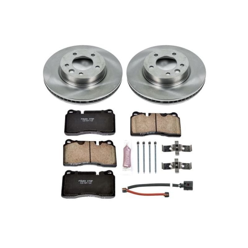 PowerStop — OE Stock Replacement Low-Dust Ceramic Brake Pad and Rotor Kit