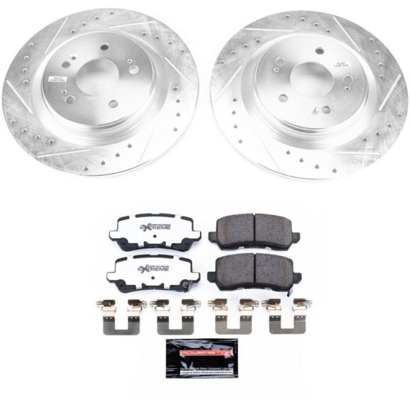 PowerStop — Z26 Street Performance Ceramic Brake Pad and Drilled & Slotted Rotor Kit