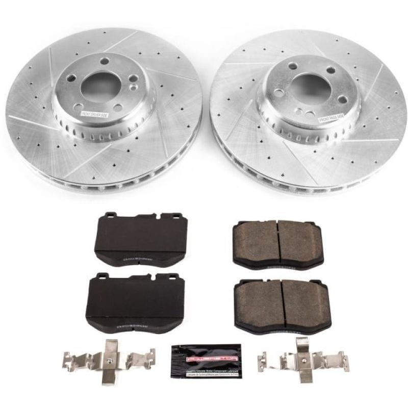 PowerStop — Z23 Daily Driver Carbon-Fiber Ceramic Brake Pad and Drilled & Slotted Rotor Kit