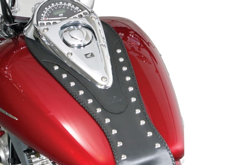 Mustang Motorcycle — Mustang 04-09 HondaVTX1300C, 03-09 VTX1300 Retro, 03-07 VTX1300S Tank Bib w/Studs - Black