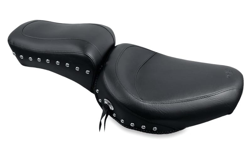 Mustang Motorcycle — Mustang 58-84 Harley FX/FL Standard Touring 1PC Seat w/Studs - Black