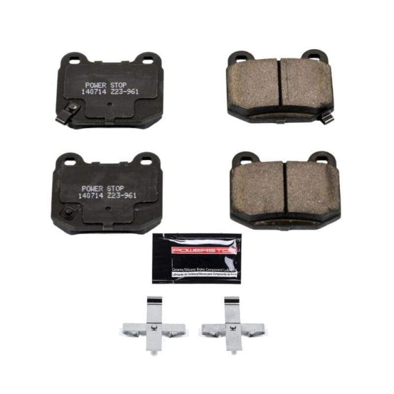 PowerStop — PowerStop - Z23 Daily Driver Carbon-Fiber Ceramic Brake Pads with Hardware Kit