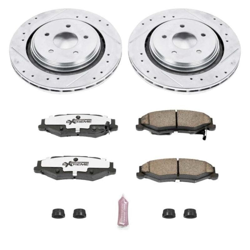 PowerStop — Z26 Street Performance Ceramic Brake Pad and Drilled & Slotted Rotor Kit