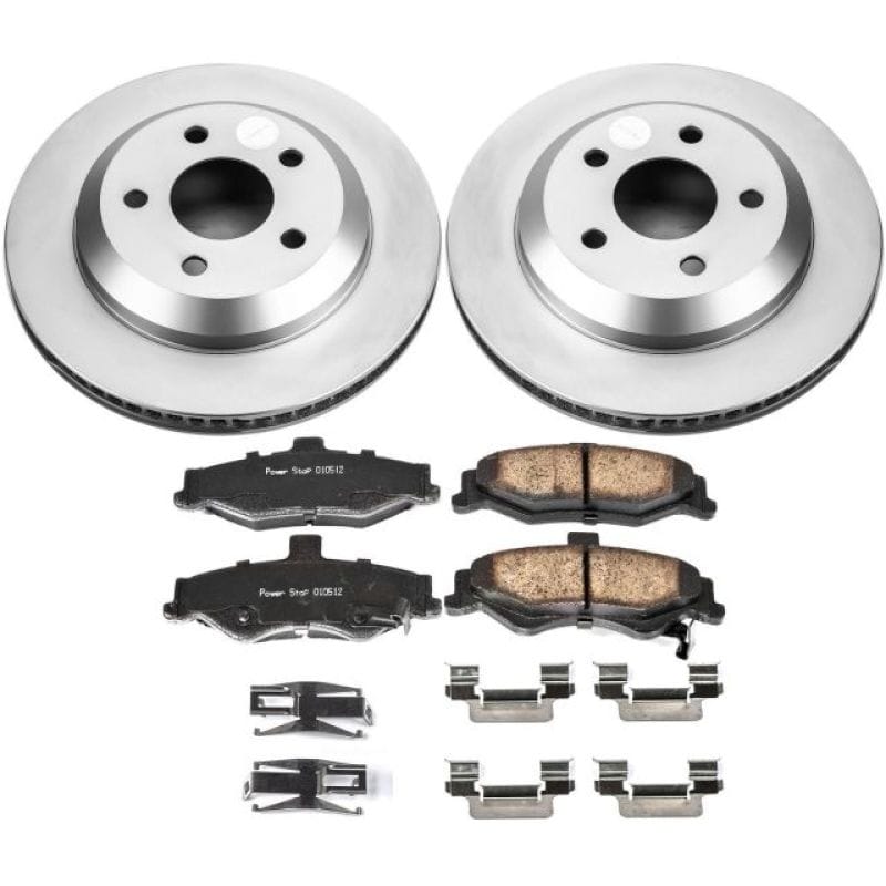 PowerStop — Genuine Geomet Coated Rotor and Low-Dust Ceramic Brake Pad Kit