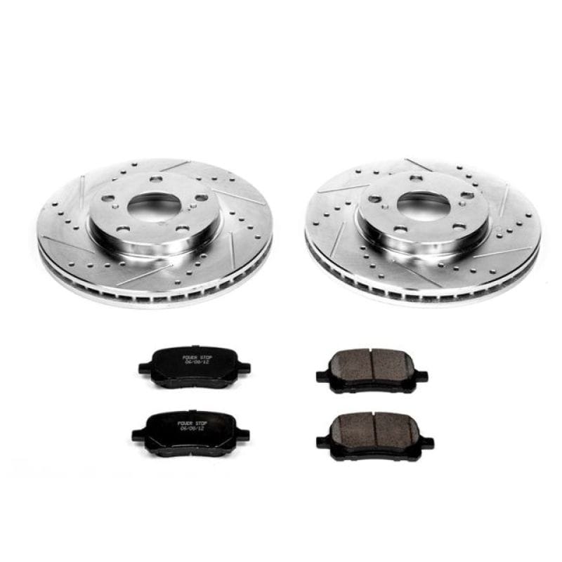 PowerStop — Z23 Daily Driver Carbon-Fiber Ceramic Brake Pad and Drilled & Slotted Rotor Kit