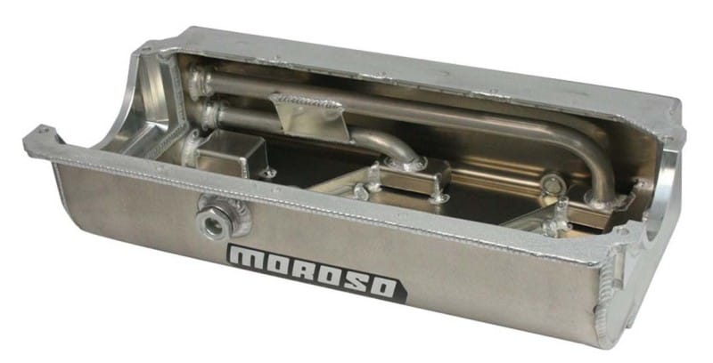 Moroso — Moroso Dart/Brodix Small Block (w/Three Pick Ups) Sprint Car Dry Sump 6.5in Aluminum Oil Pan