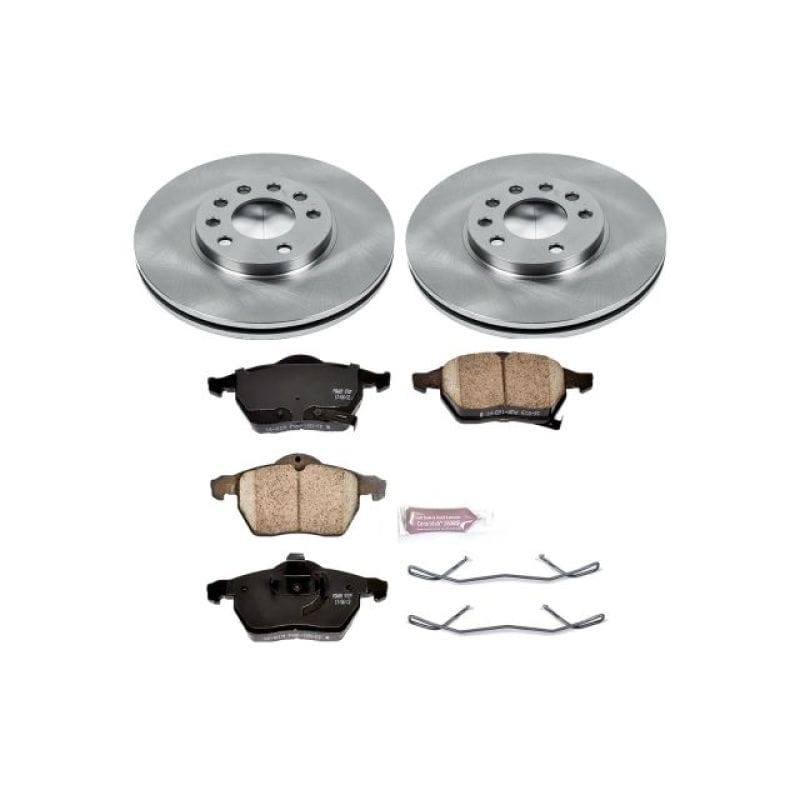 PowerStop — OE Stock Replacement Low-Dust Ceramic Brake Pad and Rotor Kit