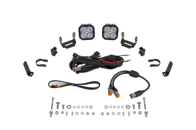 Diode Dynamics — Diode Dynamics SS3 LED Bumper 1 1/2 In Roll Bar Kit Pro - White SAE Fog (Pair)