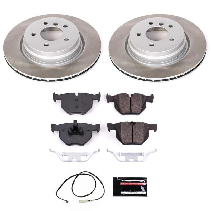 PowerStop — Semi-Coated Rotor and Low-Dust Ceramic Brake Pad Kit