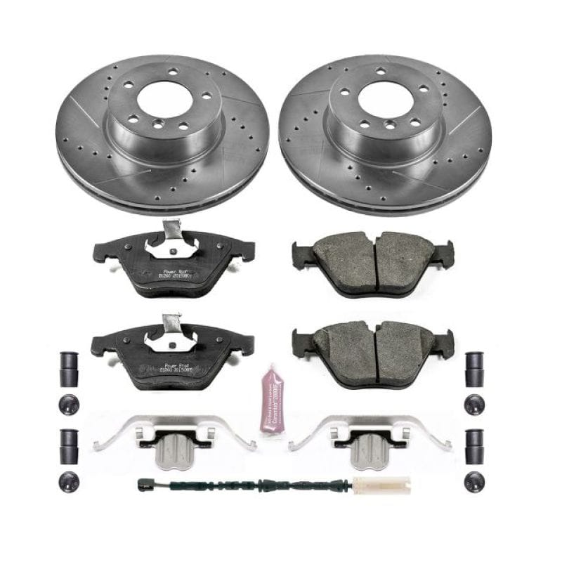 PowerStop — Z23 Daily Driver Carbon-Fiber Ceramic Brake Pad and Drilled & Slotted Rotor Kit
